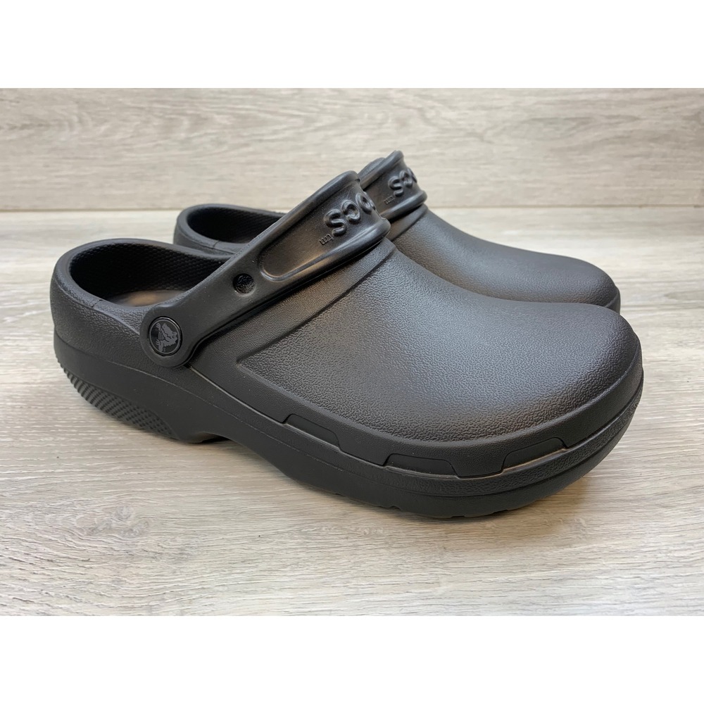 Crocs Women's Bistro Clog Black Slip On Resistant Work Shoes 9 Casual Shoes